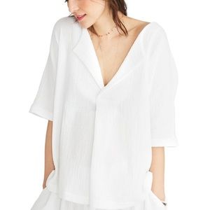 HATCH COLLECTION: CORTON GAUZE TOP